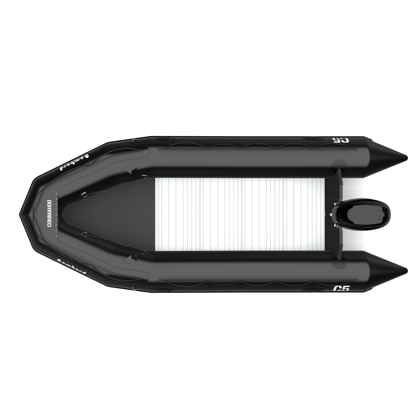 Bombard Commando C5 rubberboot met aluminium vlonderdelen en deelbare houten kiel