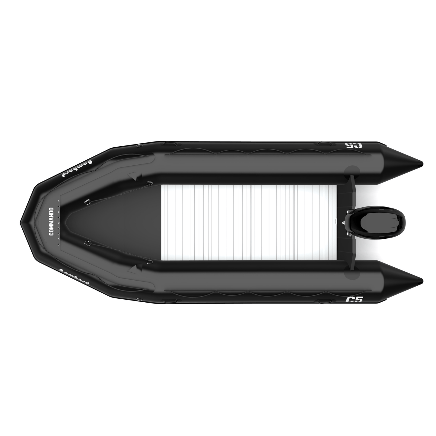 Bombard Commando C5 rubberboot met aluminium vlonderdelen en deelbare houten kiel